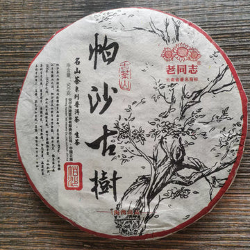 Old Comrade 2023 Pasha ancient tree, raw tea cake, raw cake, Pu'er tea genuine dry warehouse high fragrance, no oil and no insects