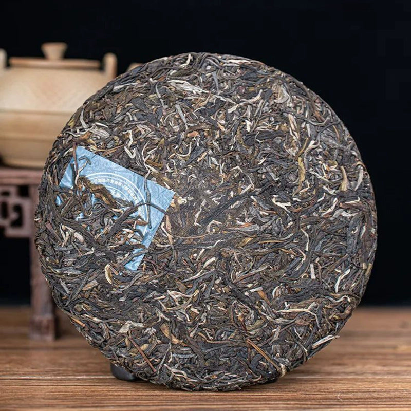 2023 Octagonal Pavilion, Brown Golden Feather Peacock Spring Tea, Raw Tea 357g/cake