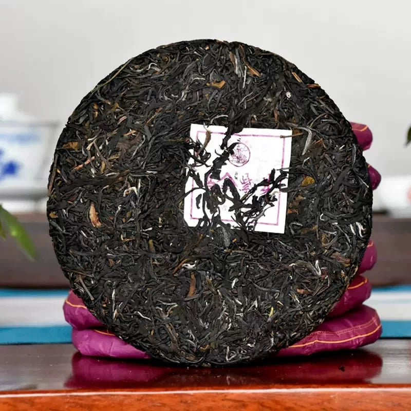 Octagonal Pavilion, Liming Tea Factory, Pu'er Tea, Raw Tea 2022, Wujin Purple Bud, Purple Tea 357g/cake